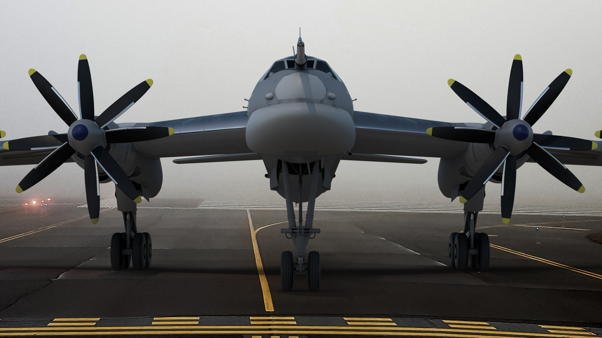 3D Strategic Missile Carrier Tu-95MC Bear Simple Interior Rigged