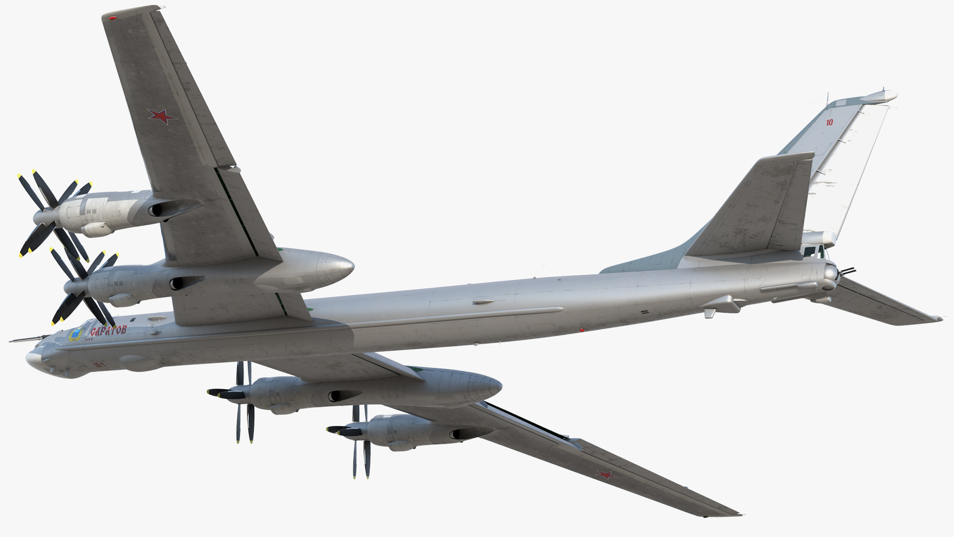 3D Strategic Missile Carrier Tu-95MC Bear Simple Interior Rigged