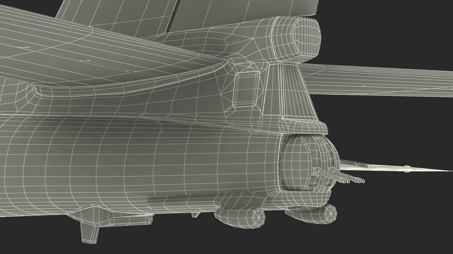 3D Strategic Missile Carrier Tu-95MC Bear Simple Interior Rigged