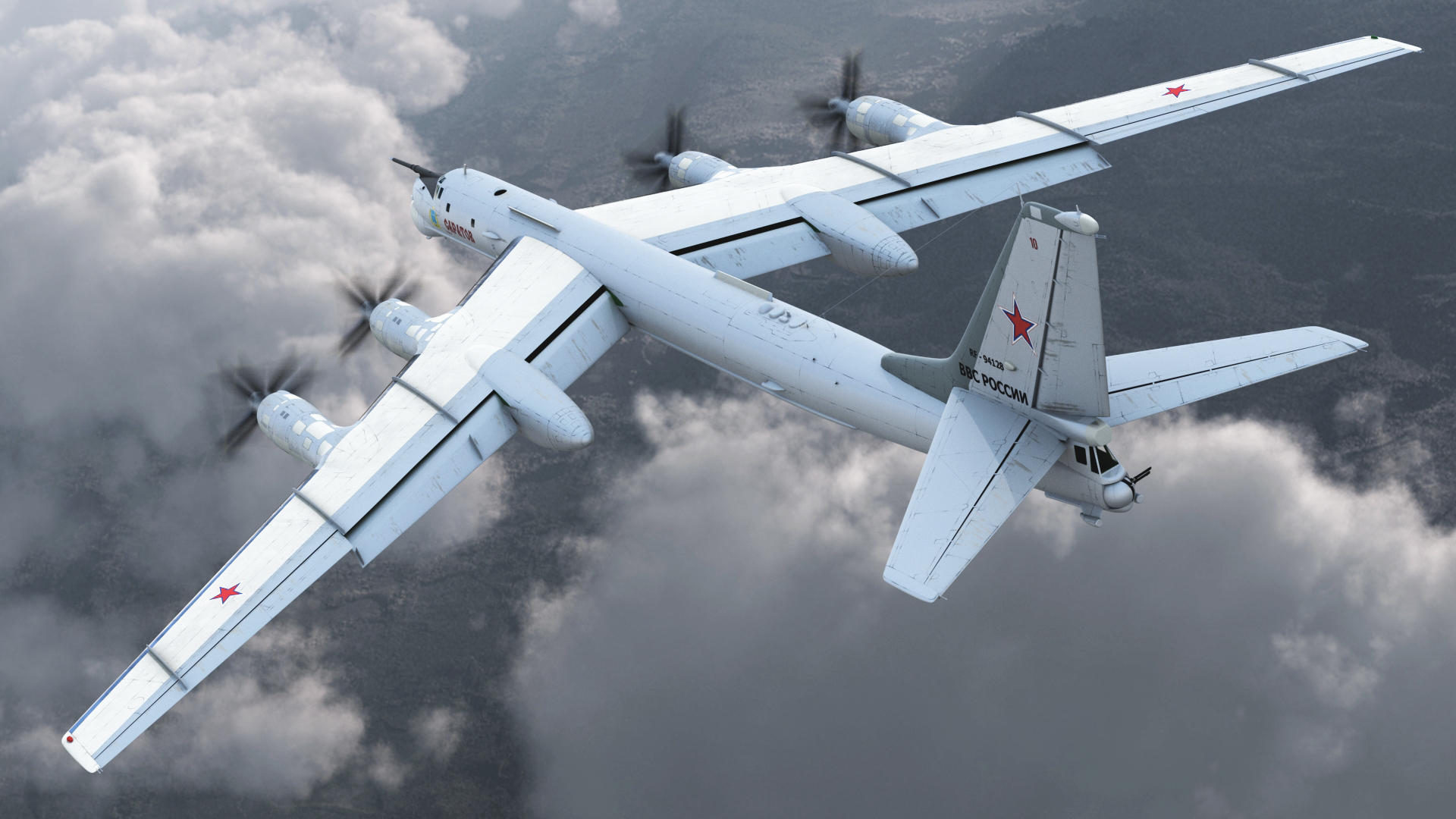 3D Strategic Missile Carrier Tu-95MC Bear Simple Interior Rigged
