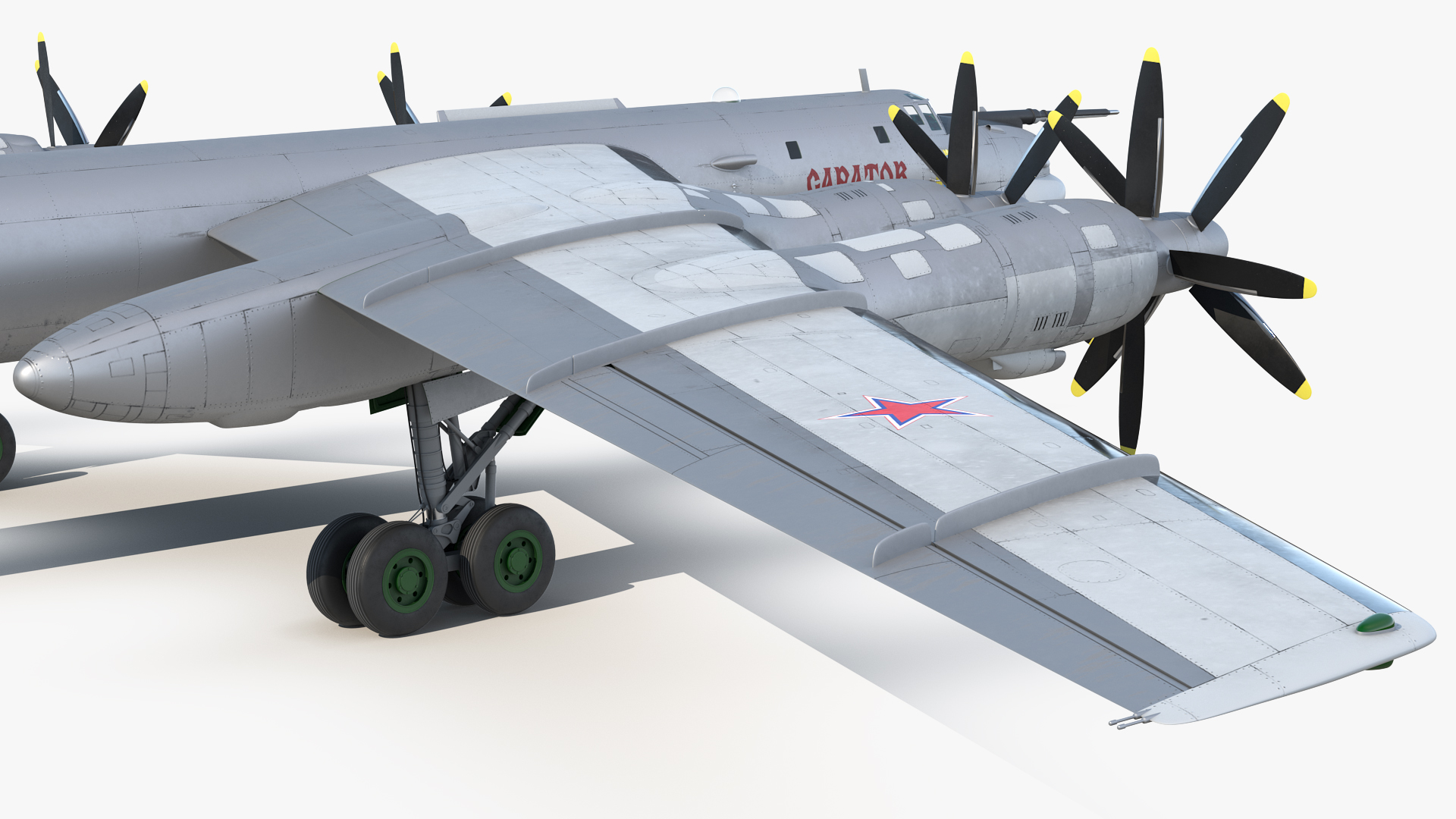 3D Strategic Missile Carrier Tu-95MC Bear Simple Interior Rigged