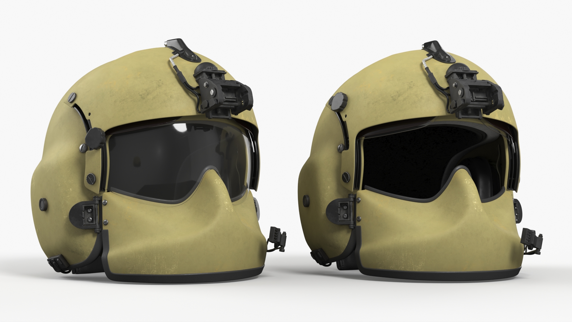 Tactical Protective Pilot Helmet Rigged - view 2