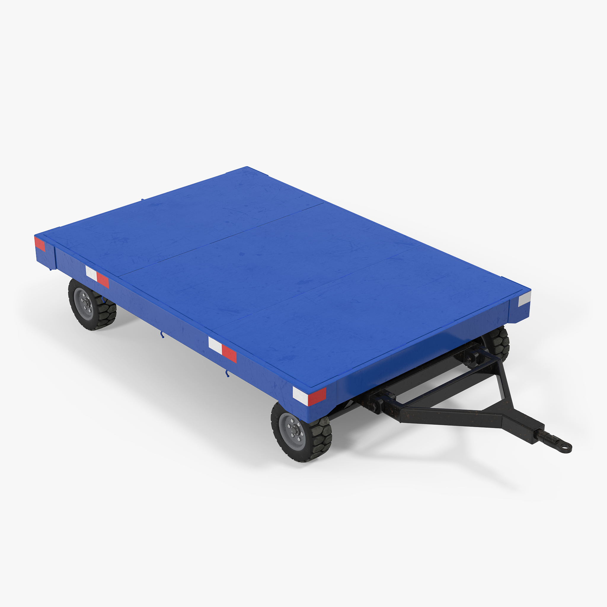 Airport Baggage Trailer 3D Model, view 3