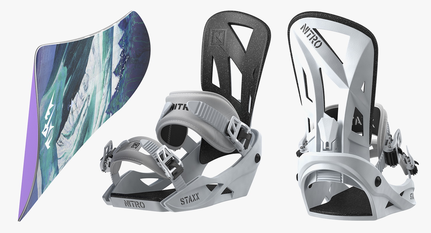 3D model Snowboard Man Rigged