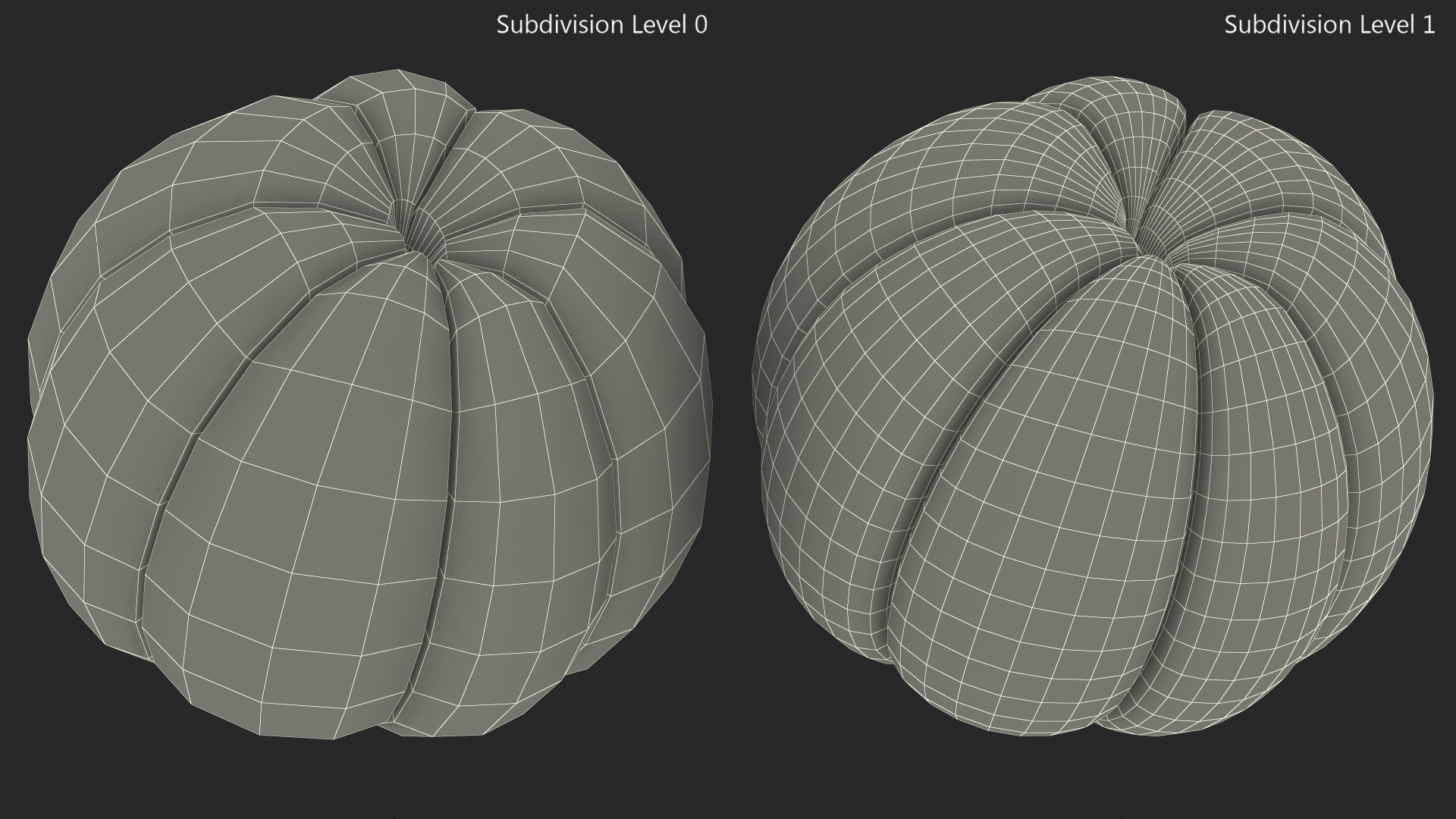 3D Peeled Mangosteen Fruit model