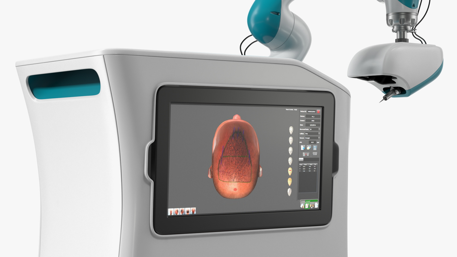 3D Robotic Hair Restoration Rigged