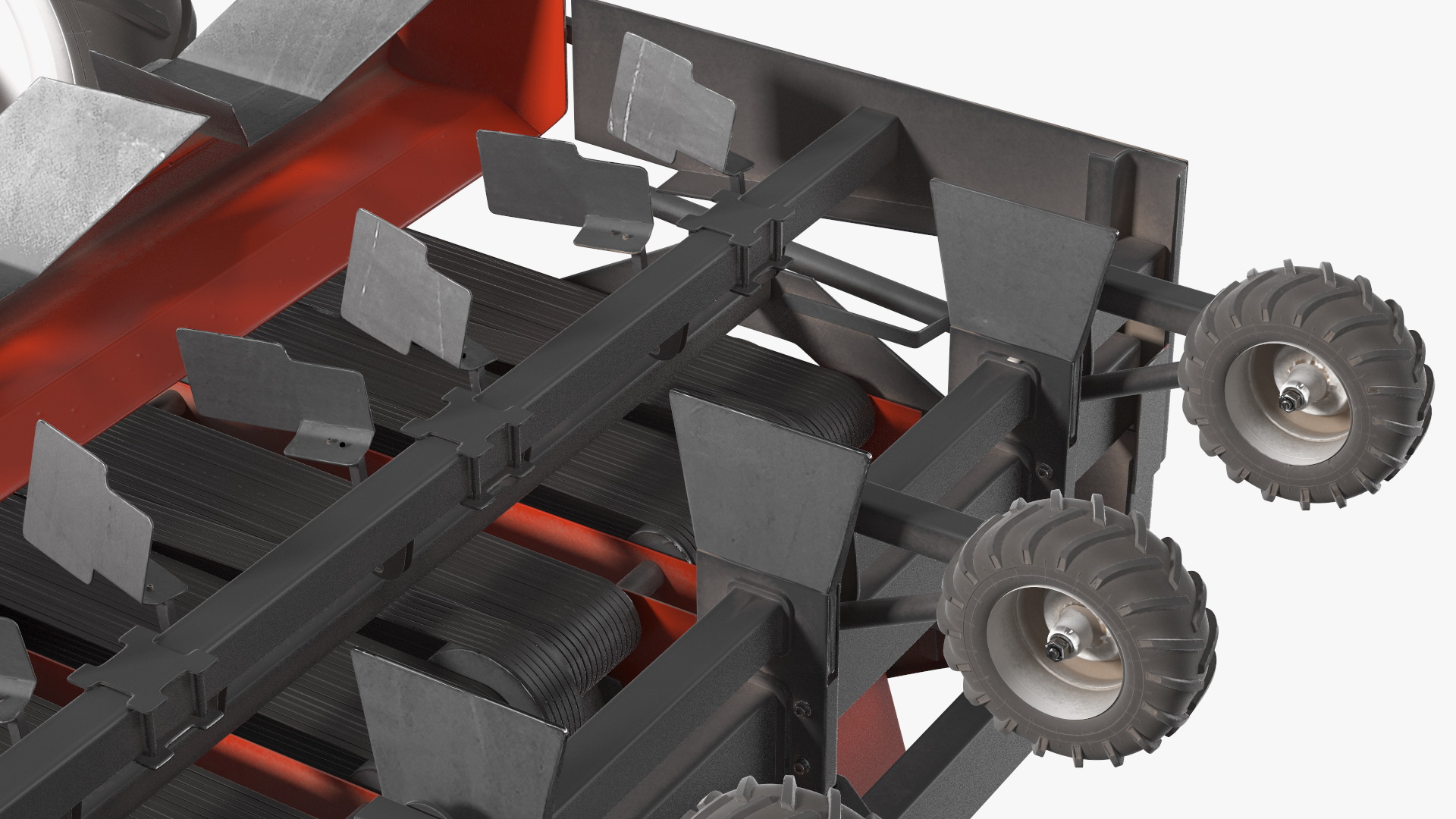 Vintage Tractor Ferguson With Potato Planter 3D model