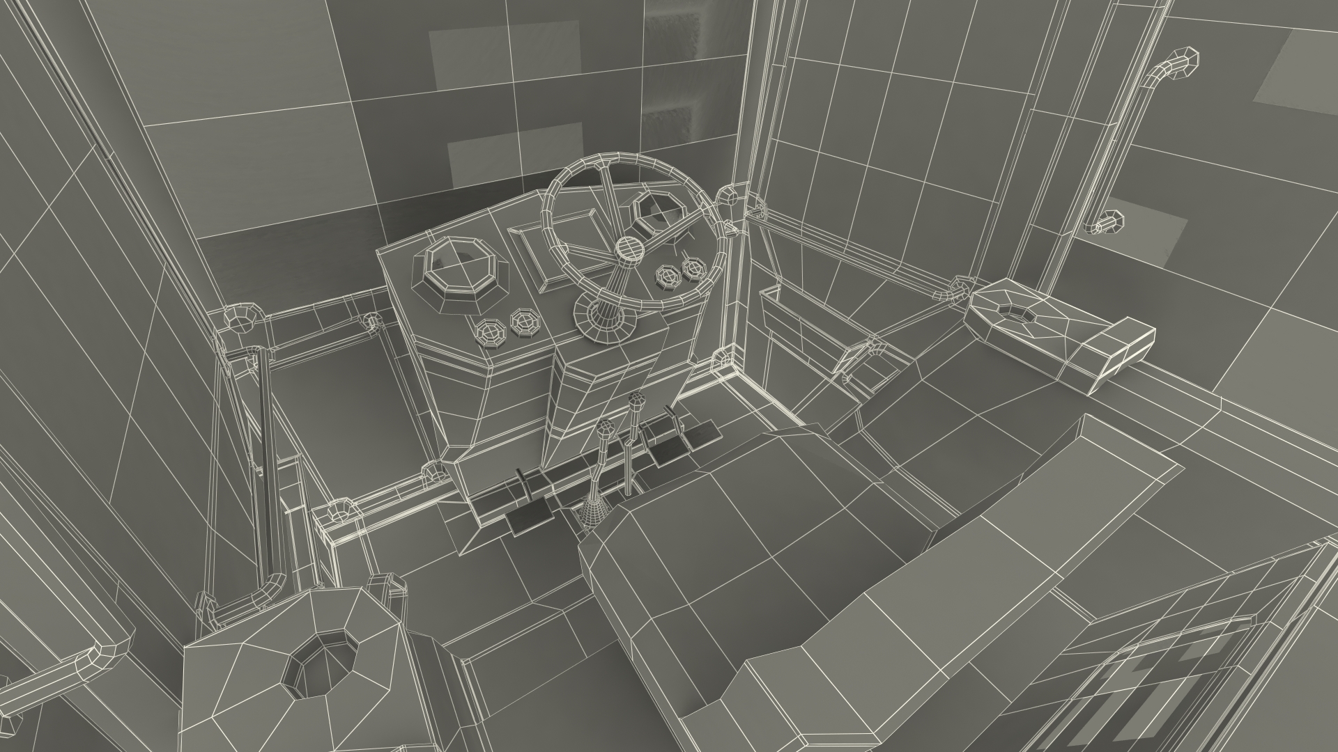 Vintage Tractor Ferguson With Potato Planter 3D model