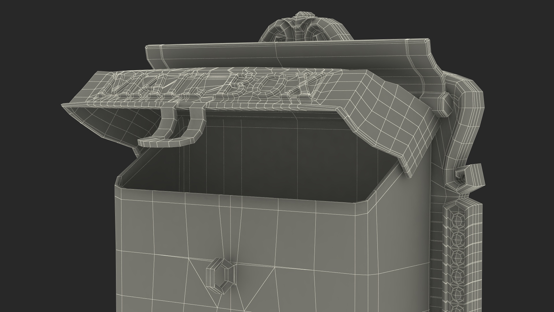 3D Vintage Wall Mounted Mailbox model