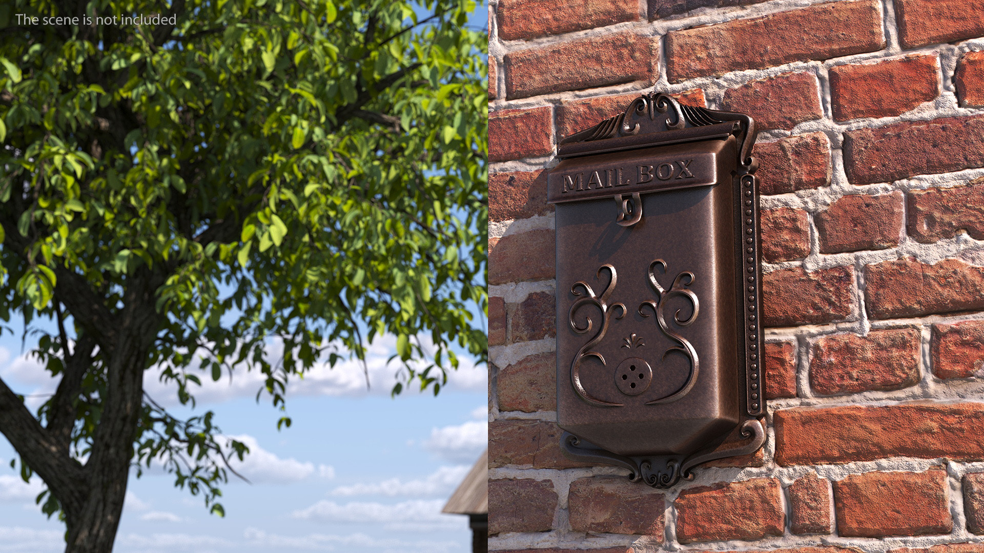 3D Vintage Wall Mounted Mailbox model