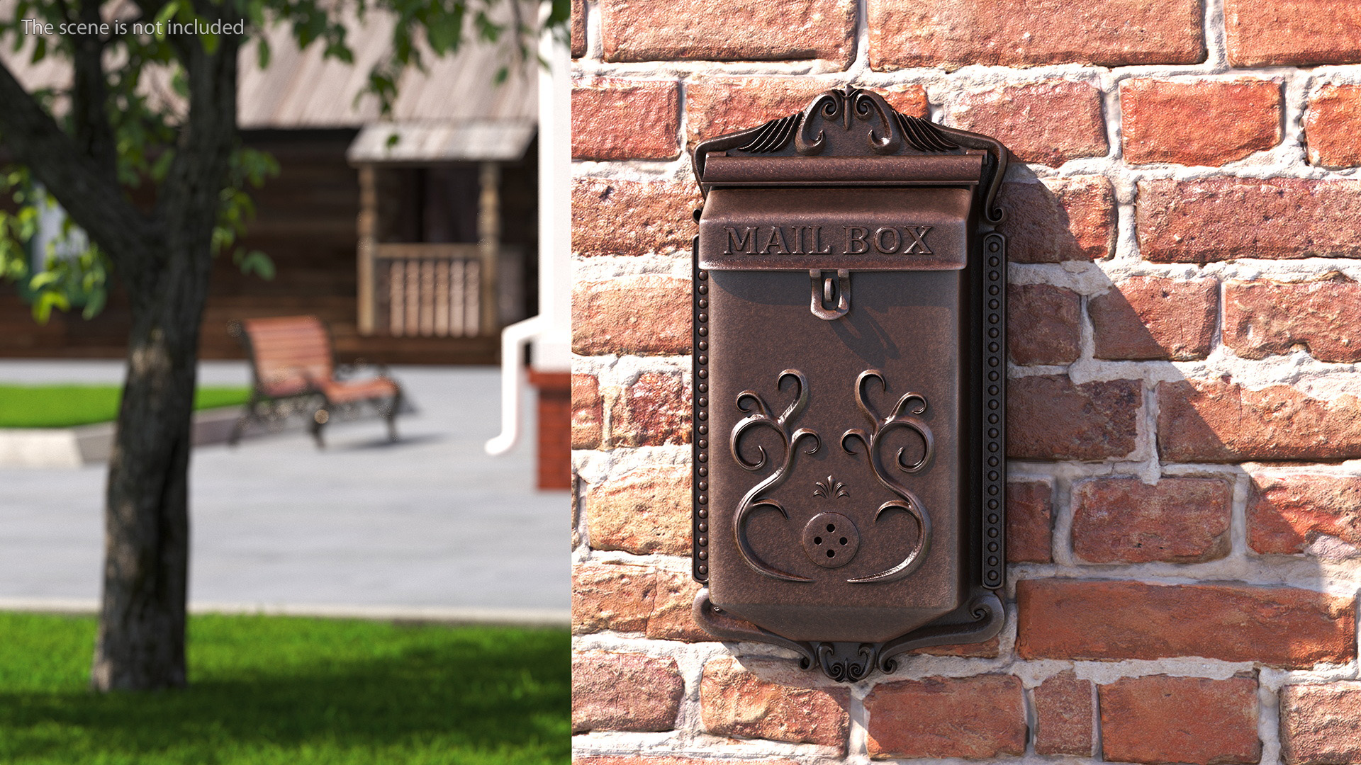 3D Vintage Wall Mounted Mailbox model