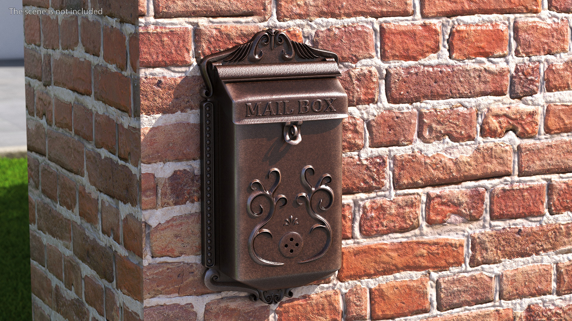 3D Vintage Wall Mounted Mailbox model