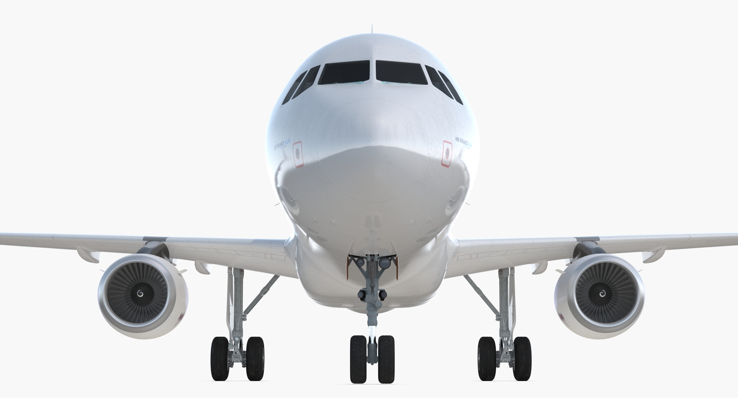 3D Airbus A321 with Interior and Cockpit Air France model