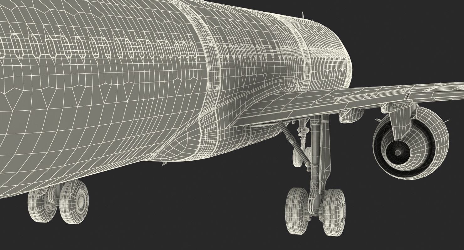 3D Airbus A321 with Interior and Cockpit Air France model