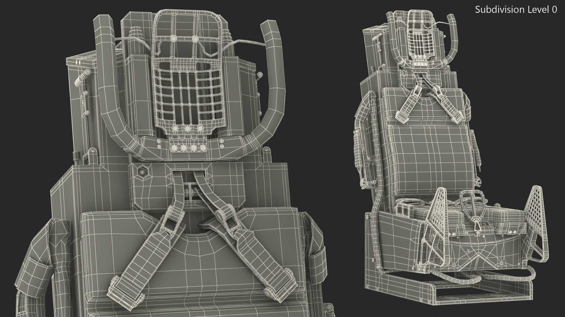 3D Ejectable Airplane Seat ACES FIVE model