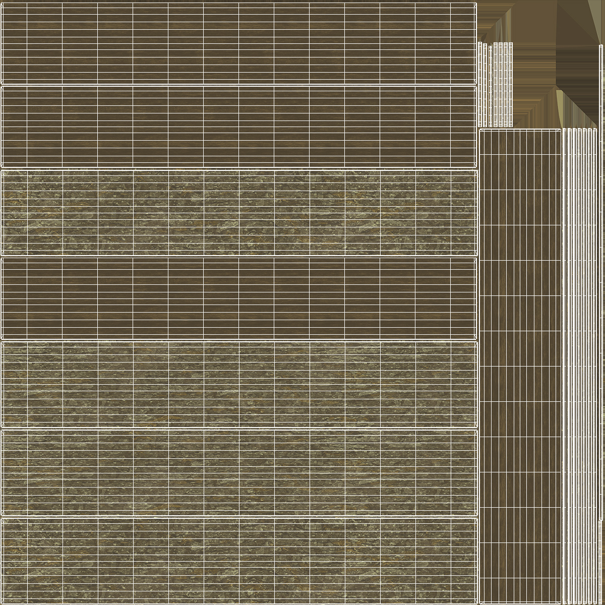 Structure of Wood Bark 3D