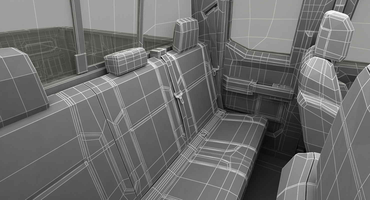 Police Pickup Truck Generic Rigged 3D model
