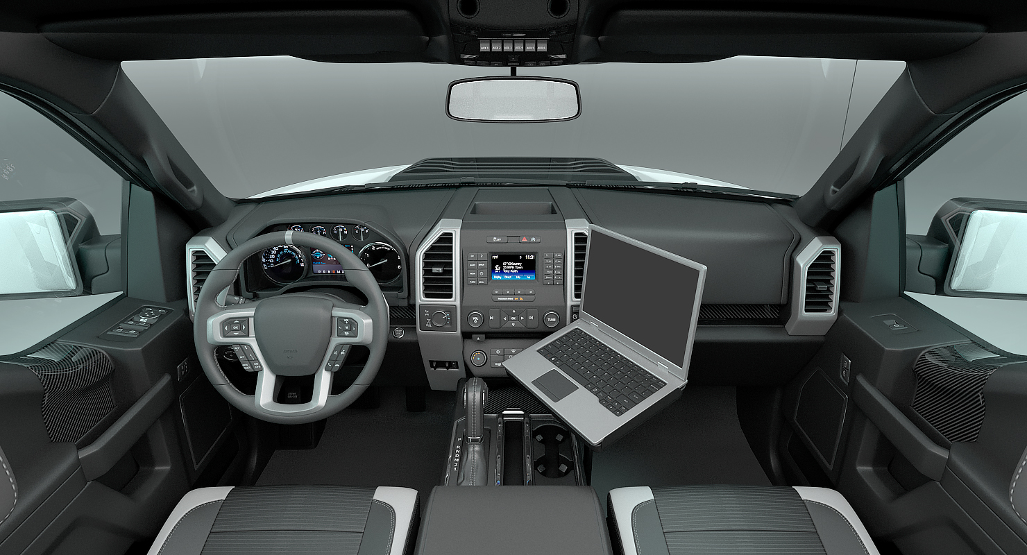 Police Pickup Truck Generic Rigged 3D model
