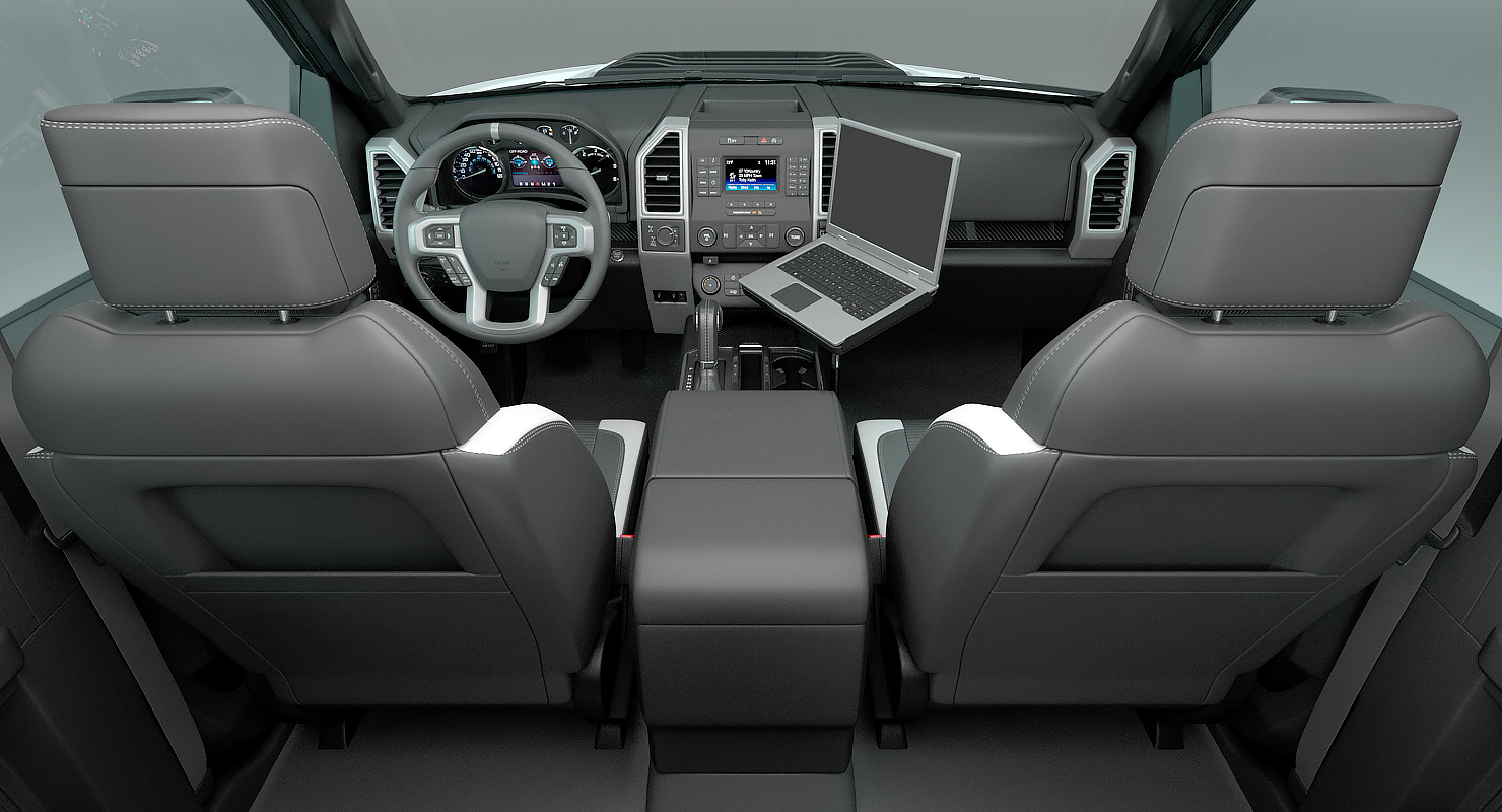 Police Pickup Truck Generic Rigged 3D model