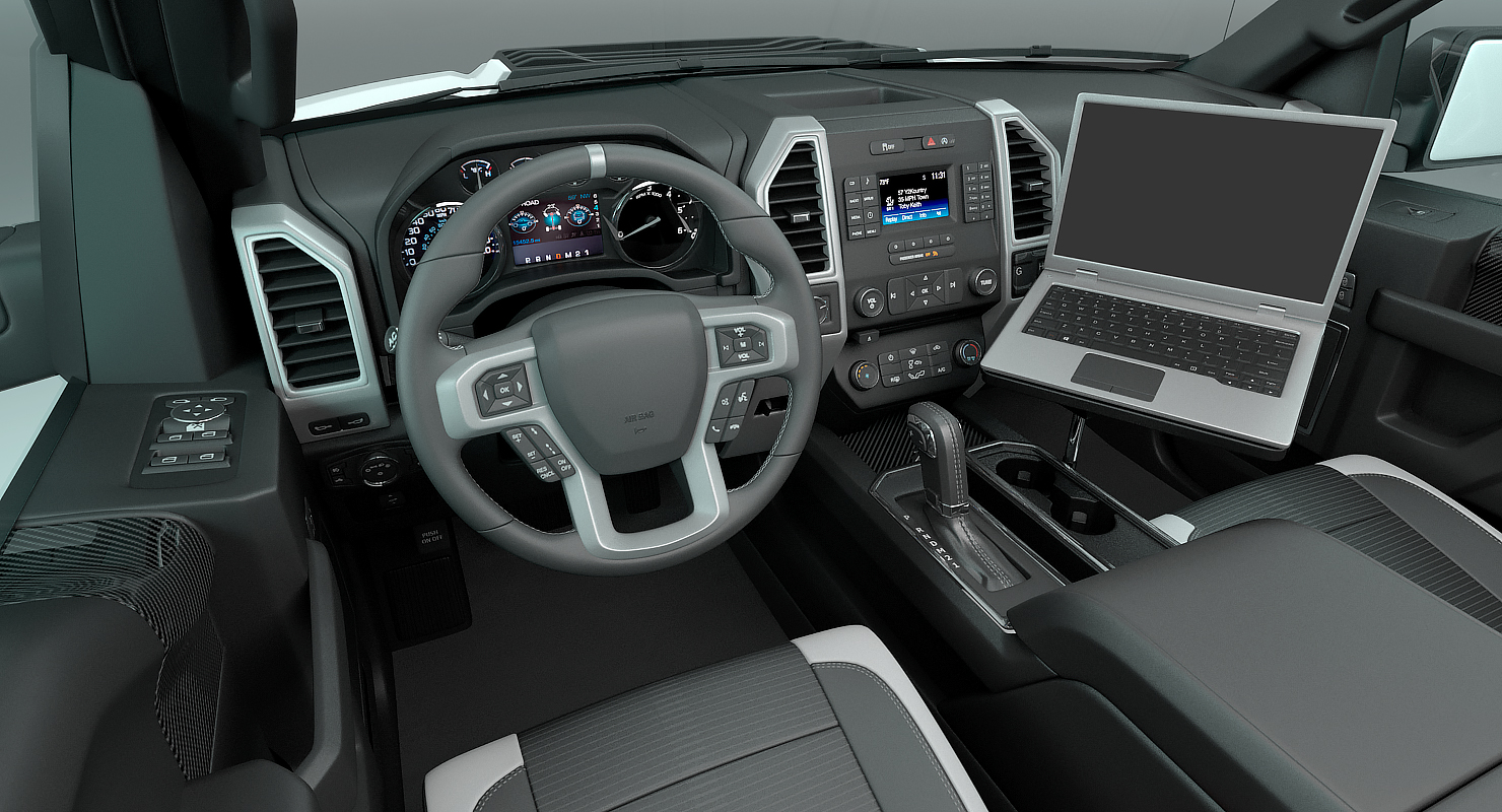 Police Pickup Truck Generic Rigged 3D model