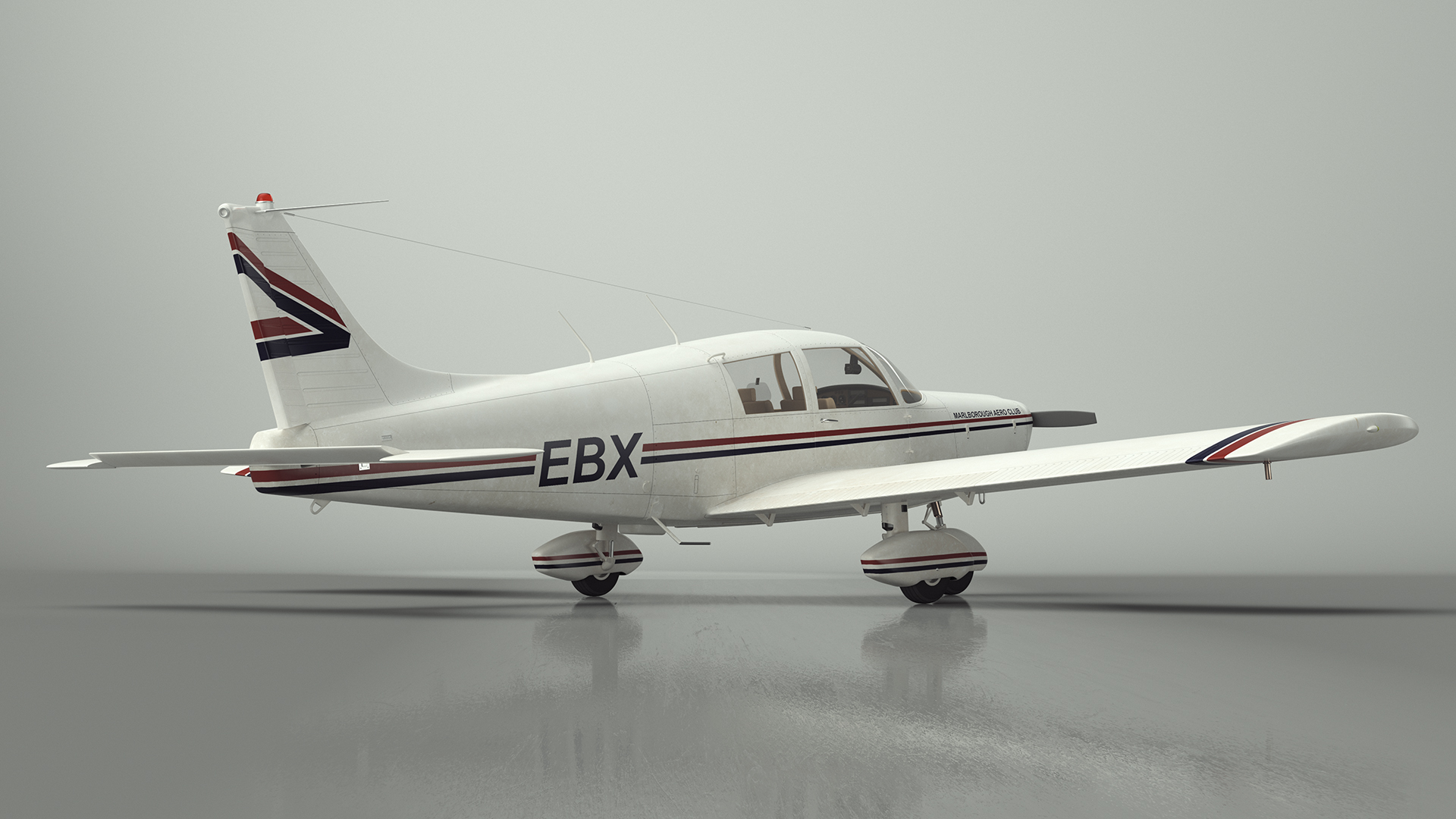 3D Single Engine Propeller Aircraft Piper PA-28 Cherokee model