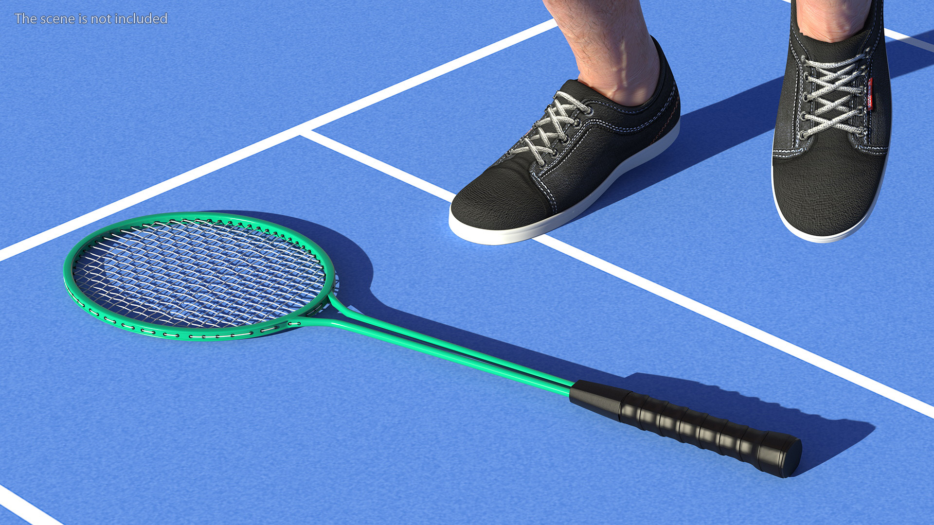 3D Badminton Rackets and Shuttlecock model