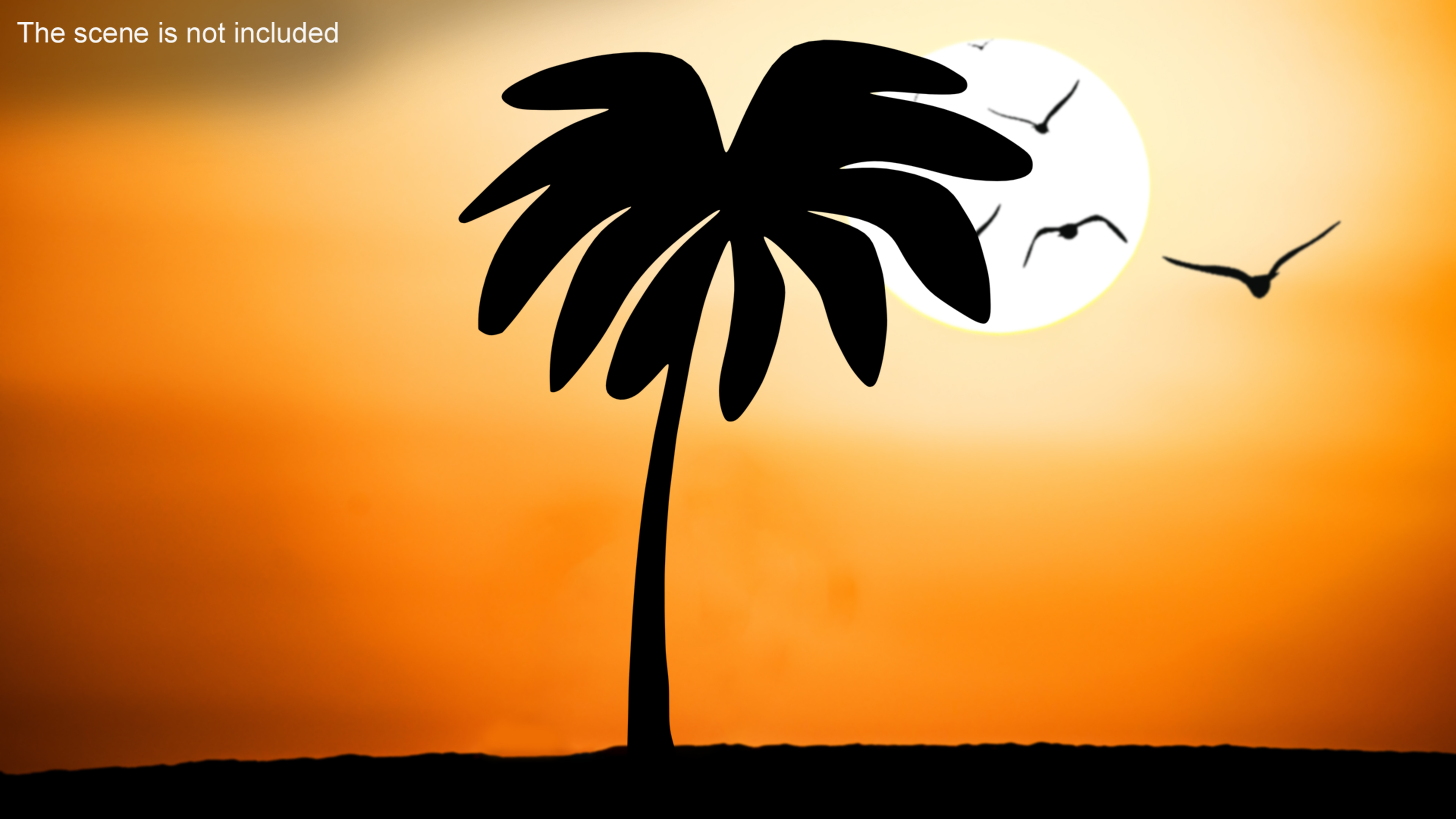 3D model Palm Tree Silhouette