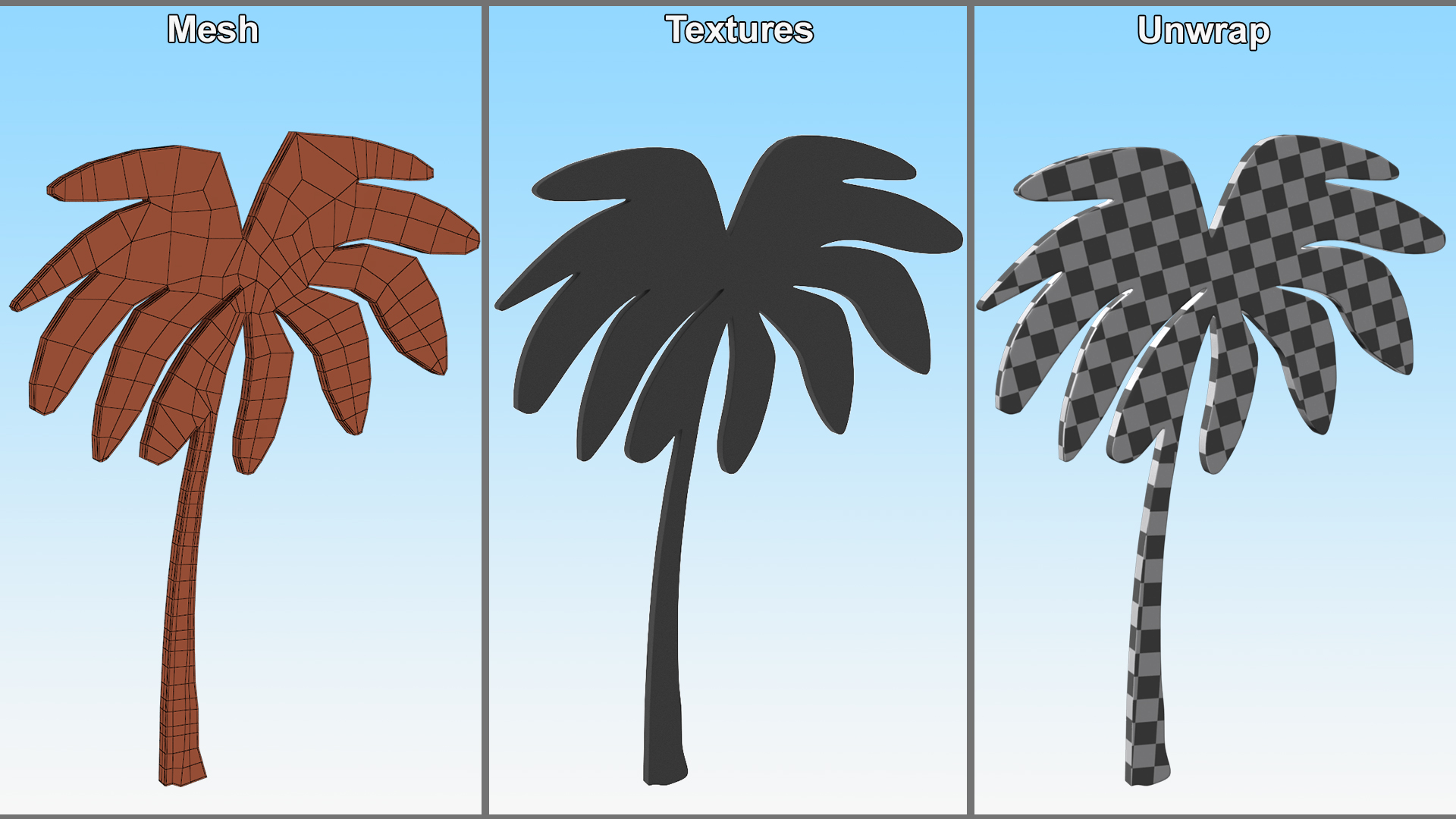 3D model Palm Tree Silhouette