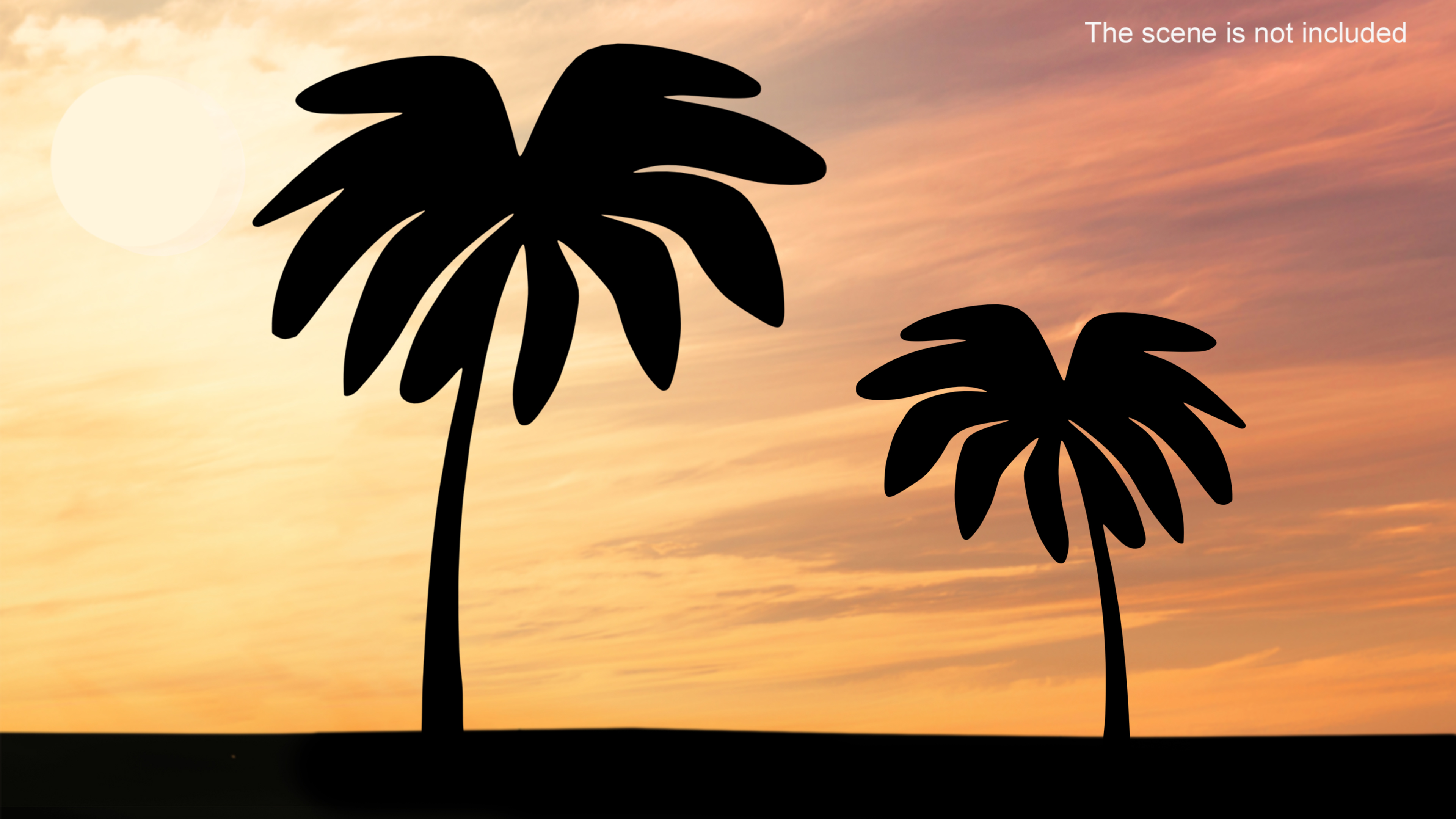3D model Palm Tree Silhouette