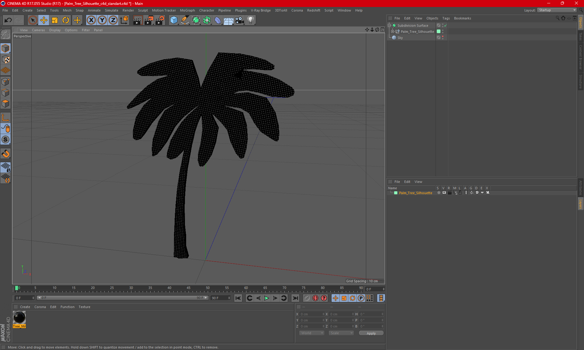 3D model Palm Tree Silhouette
