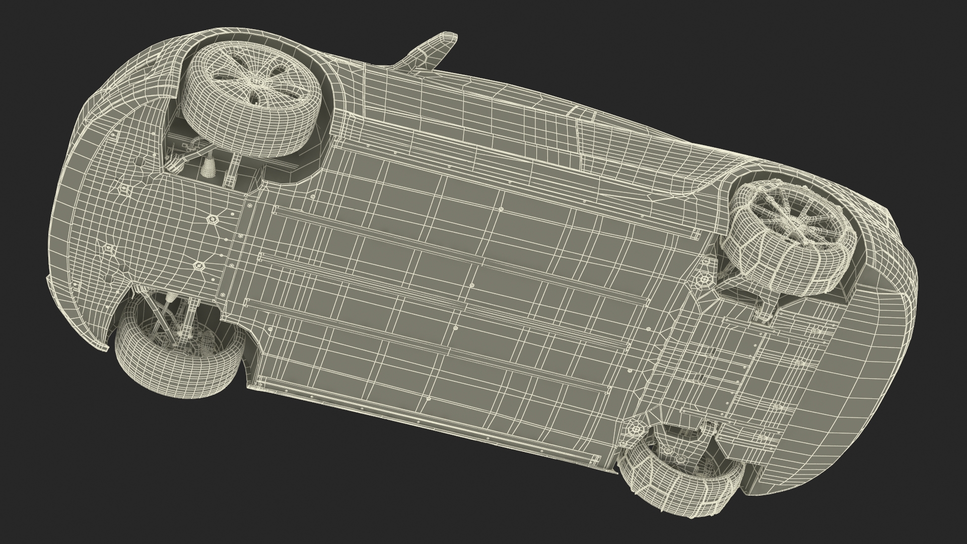 3D model Tesla Model 3 with Wheel and Roof Accessories