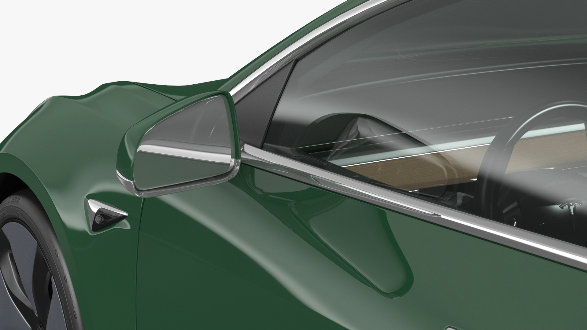 3D model Tesla Model 3 with Wheel and Roof Accessories