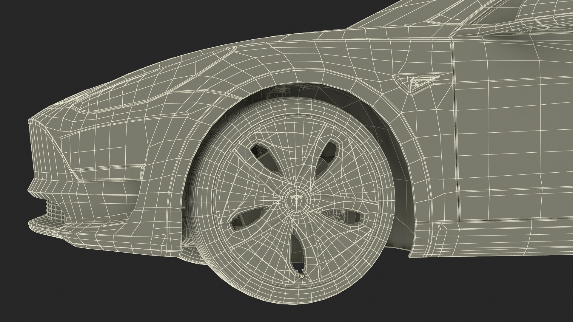 3D model Tesla Model 3 with Wheel and Roof Accessories