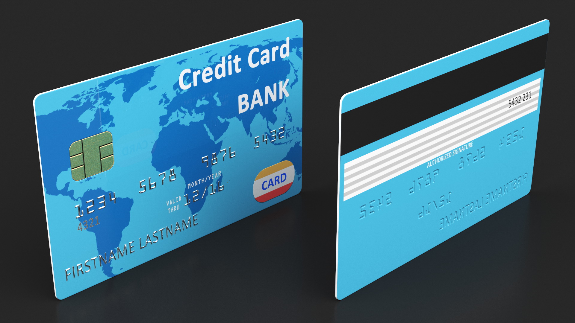3D model Standard Credit Card