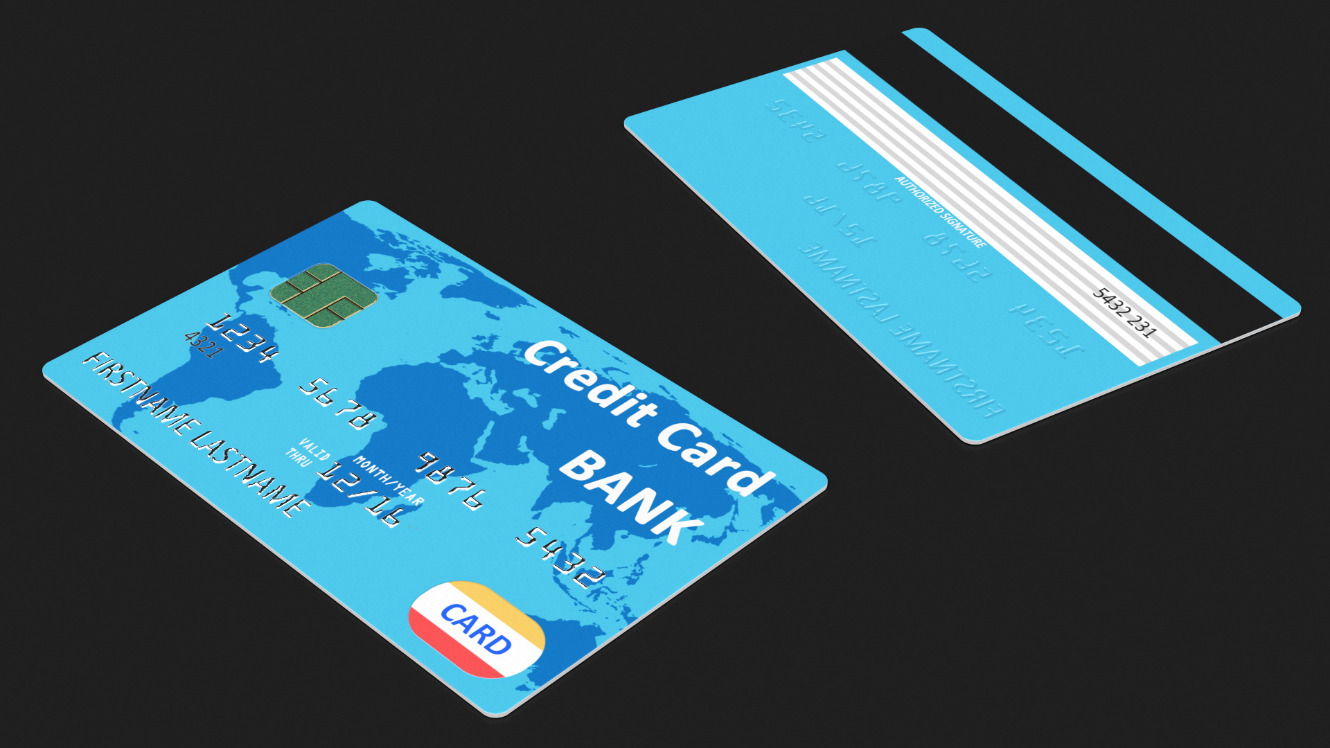 3D model Standard Credit Card