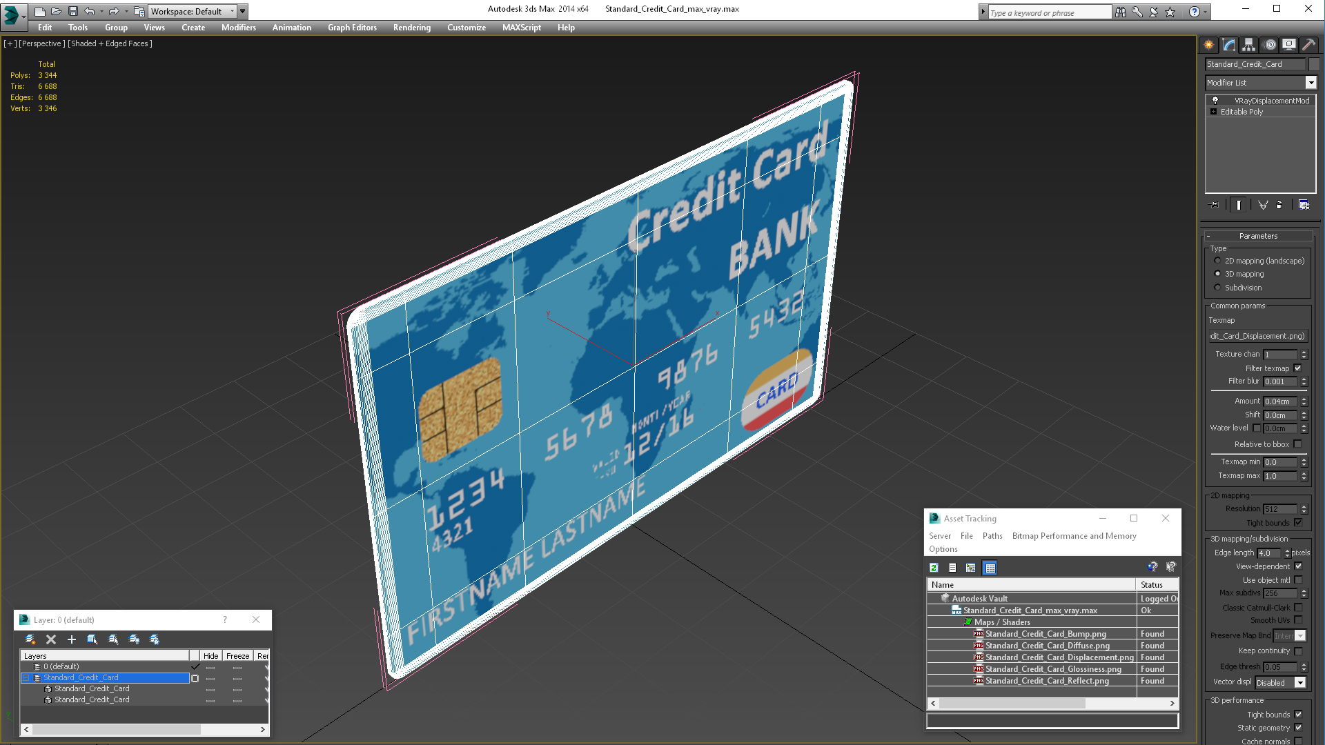 3D model Standard Credit Card