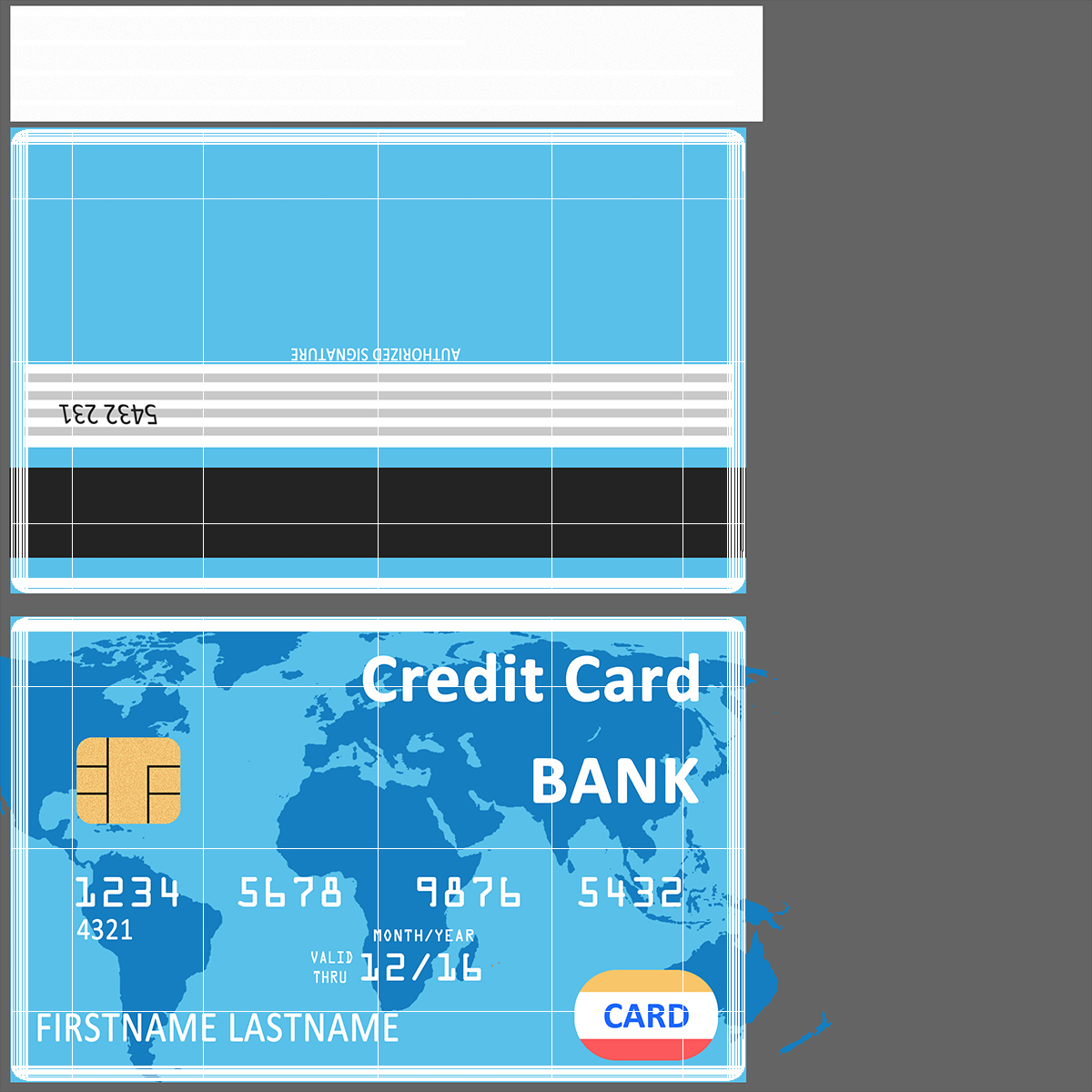 3D model Standard Credit Card
