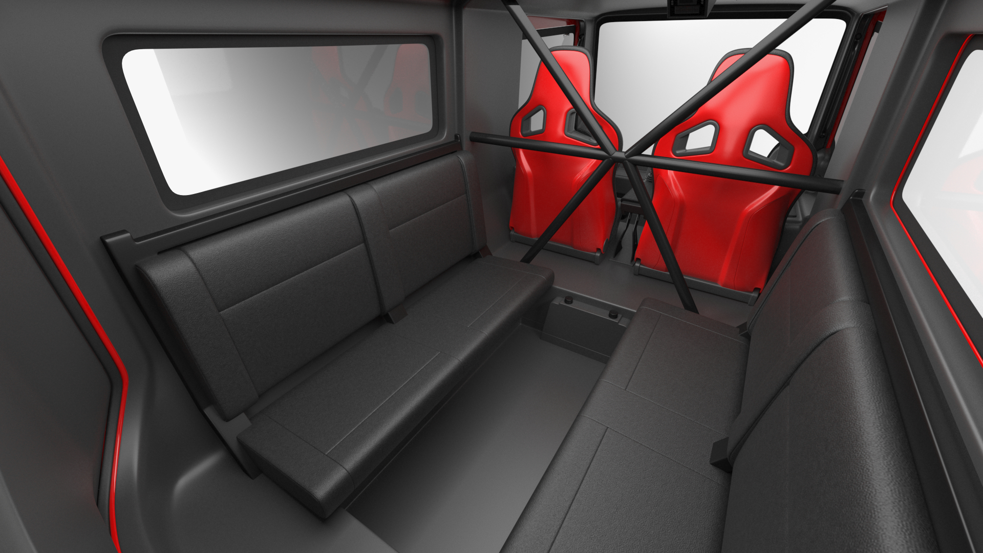 3D model Antarctica Exploration Vehicle Red Rigged for Maya