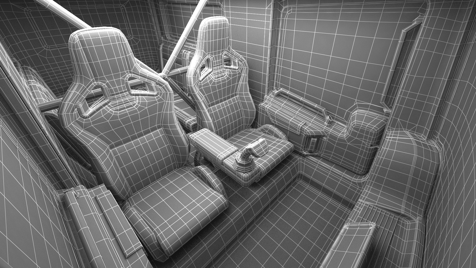 3D model Antarctica Exploration Vehicle Red Rigged for Maya
