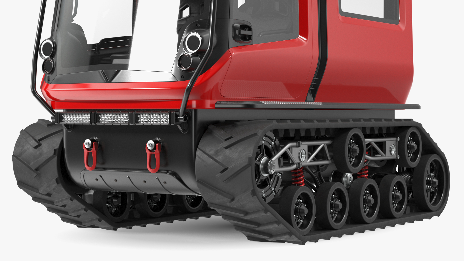 3D model Antarctica Exploration Vehicle Red Rigged for Maya