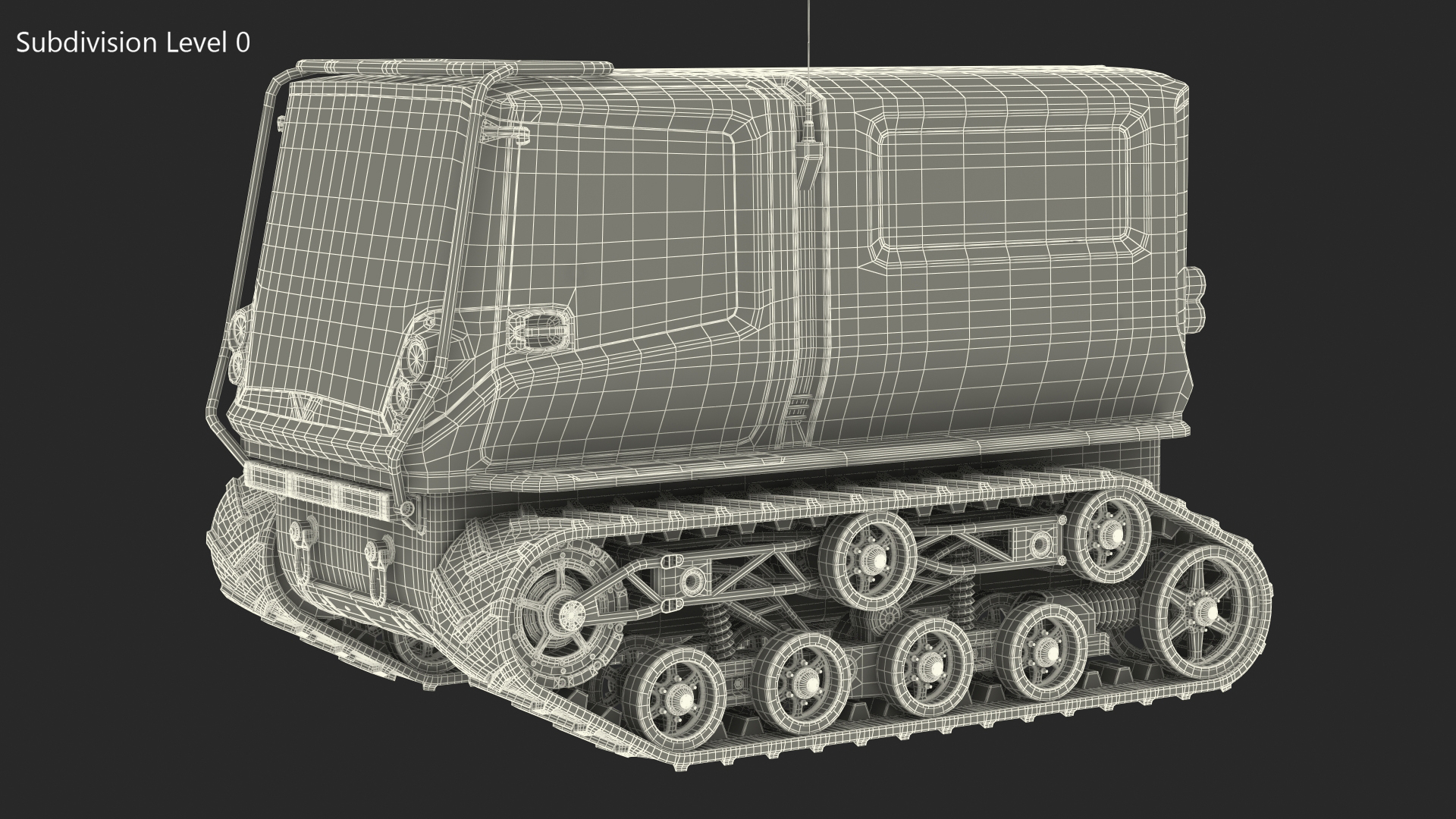 3D model Antarctica Exploration Vehicle Red Rigged for Maya