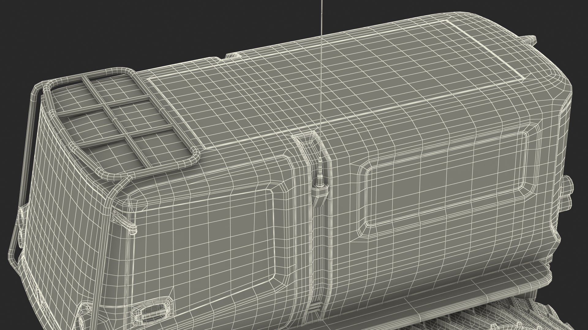 3D model Antarctica Exploration Vehicle Red Rigged for Maya