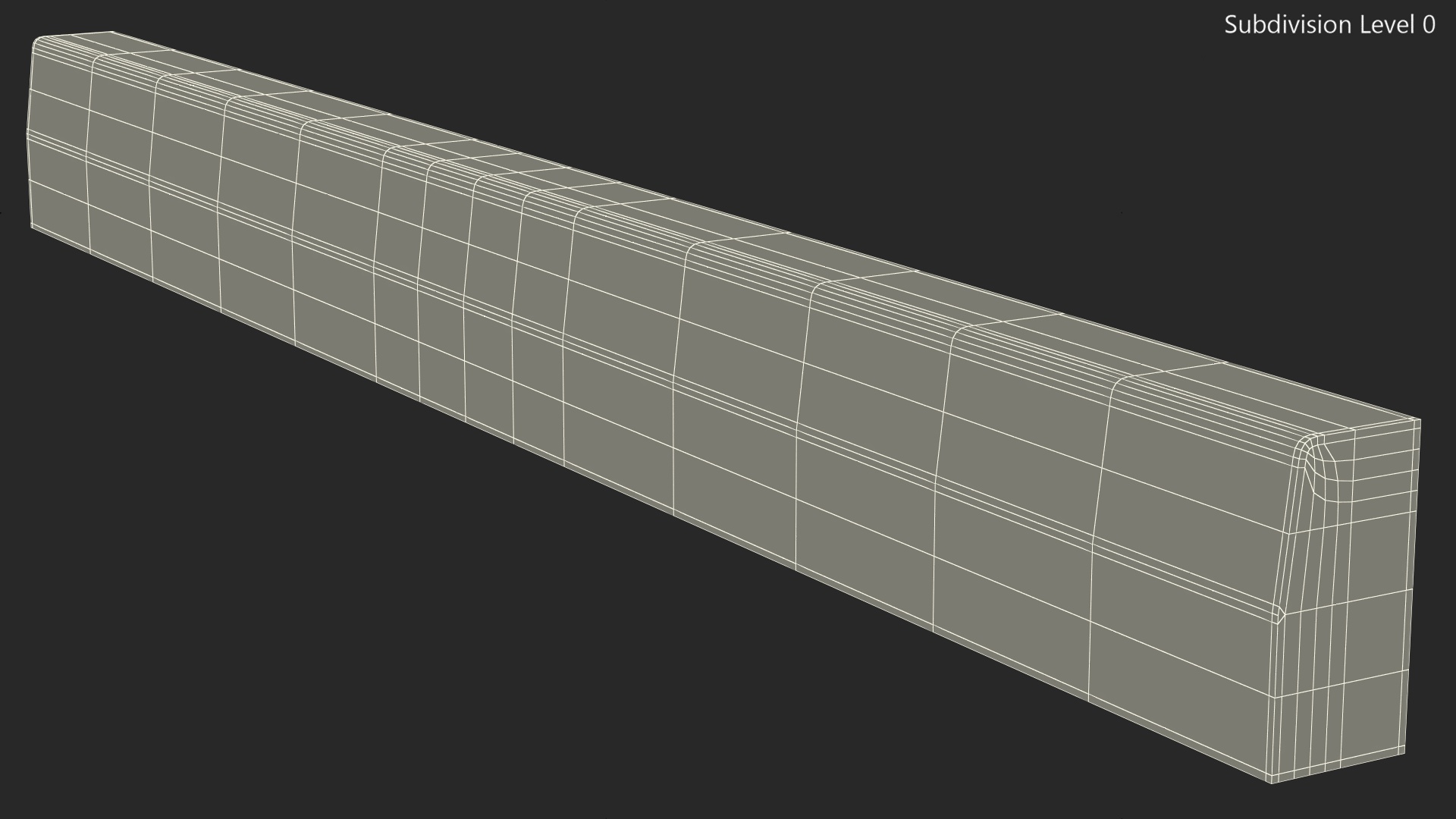 3D Street Curb 3m Red Fire Lane model