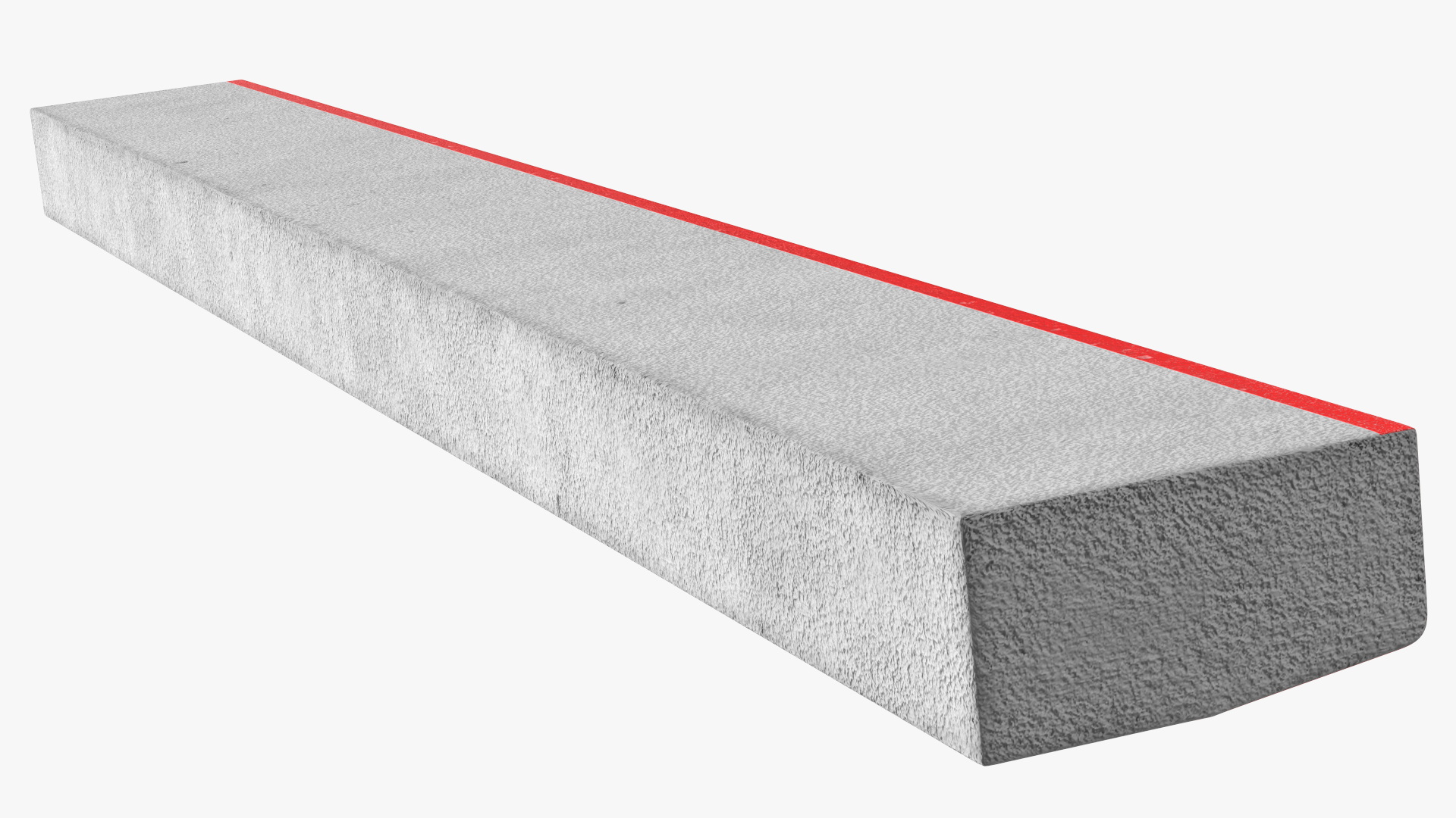3D Street Curb 3m Red Fire Lane model