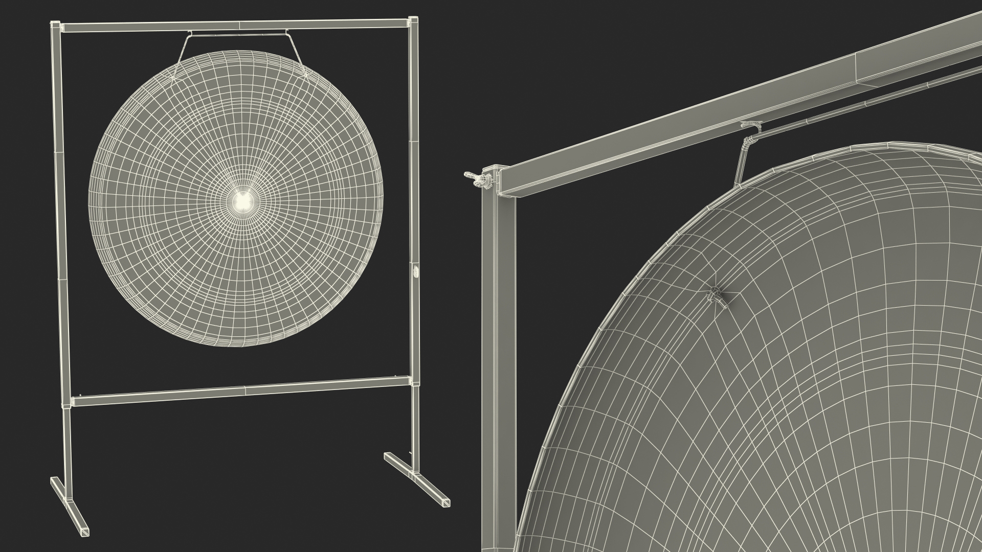 Symphonic Gong Paiste 40 inch Square Stand 3D