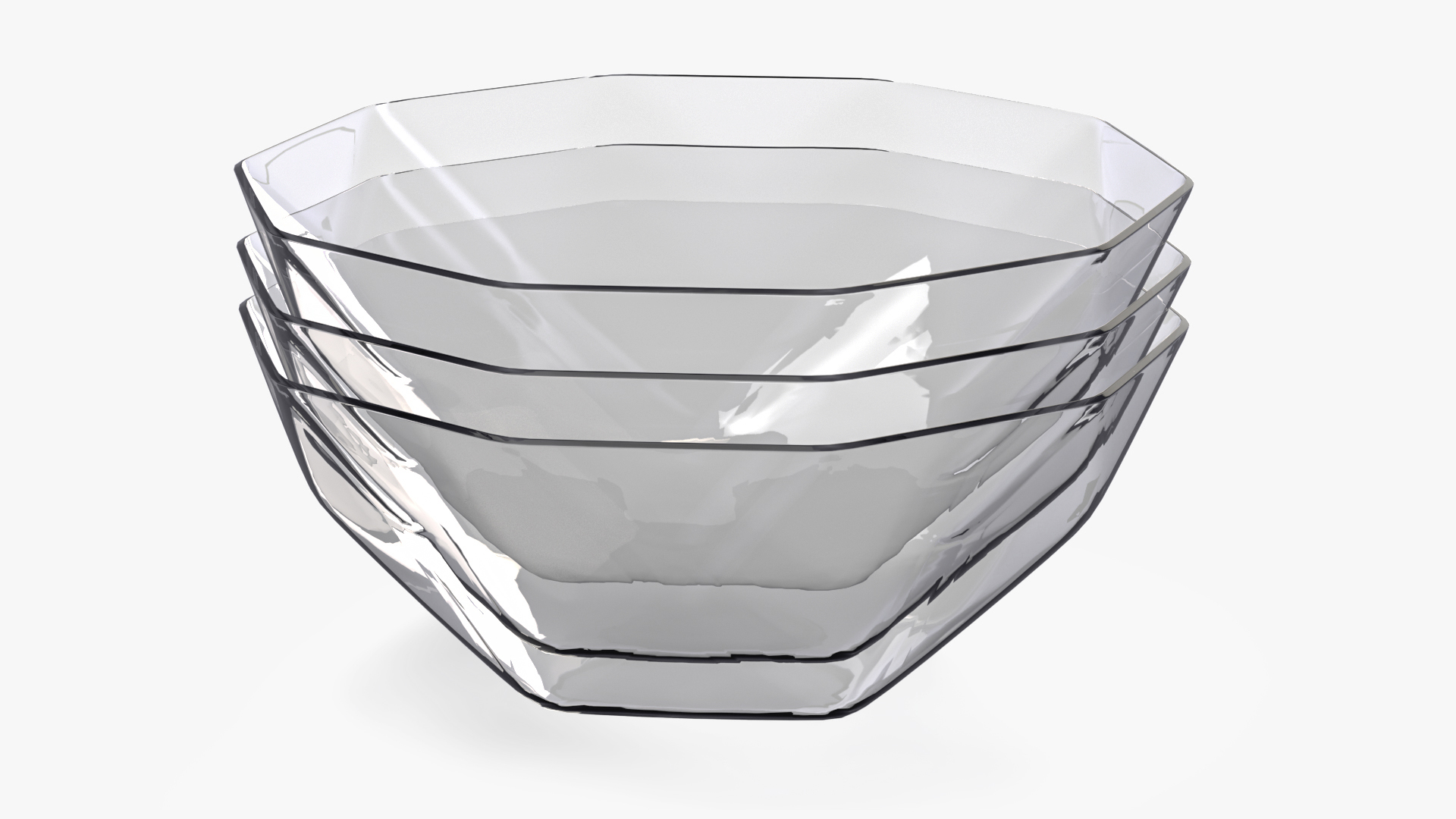 3D model Glass Ice Cream Bowl