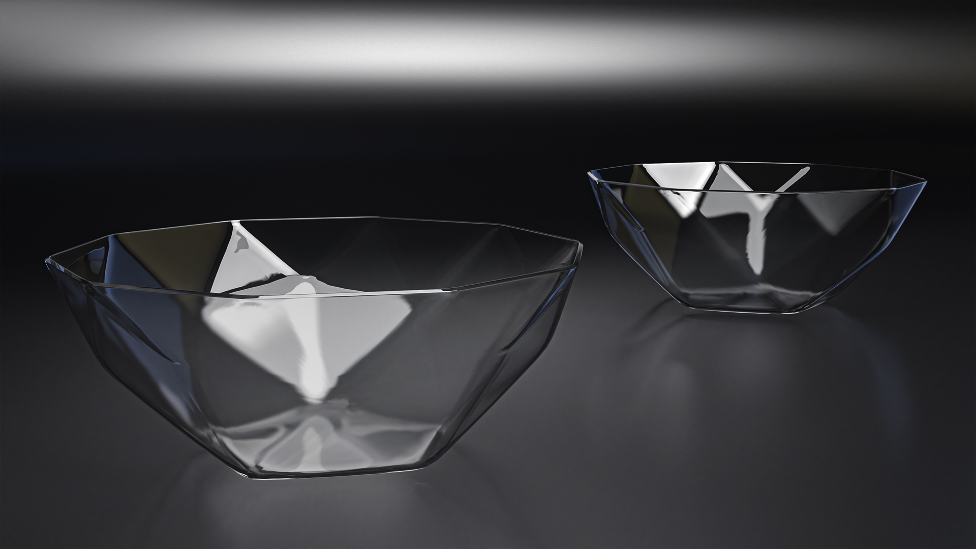 3D model Glass Ice Cream Bowl