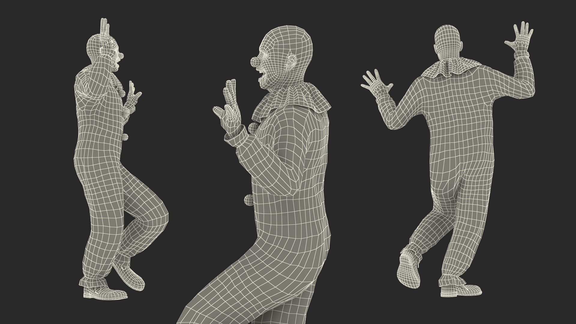 3D model Circus Clown Dancing Pose