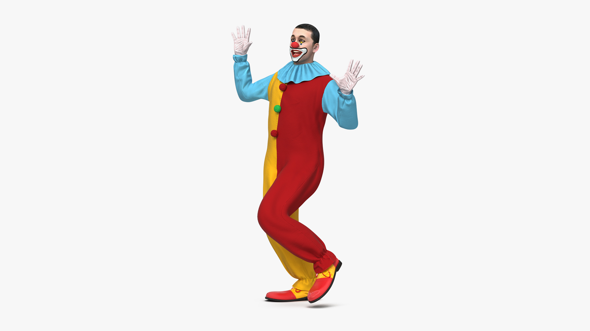 3D model Circus Clown Dancing Pose