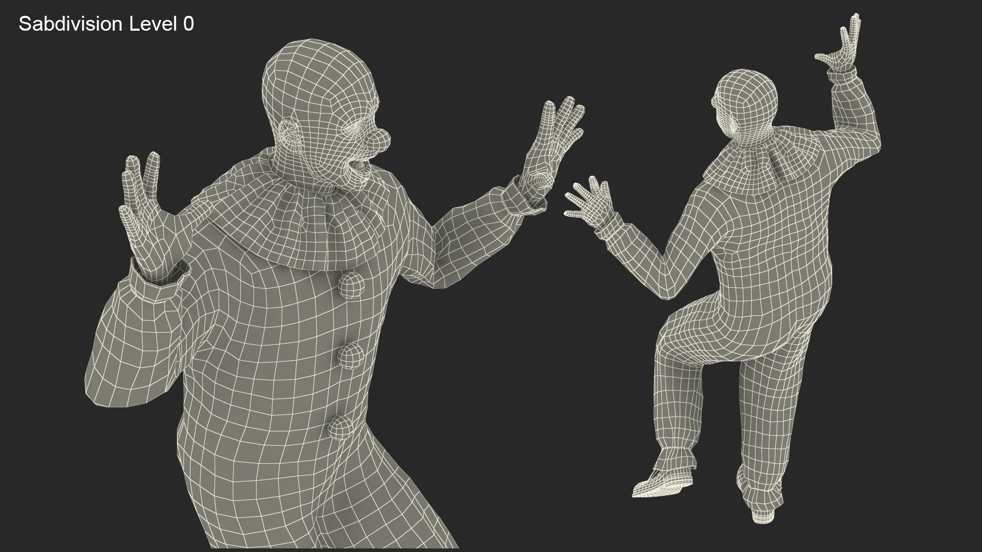 3D model Circus Clown Dancing Pose